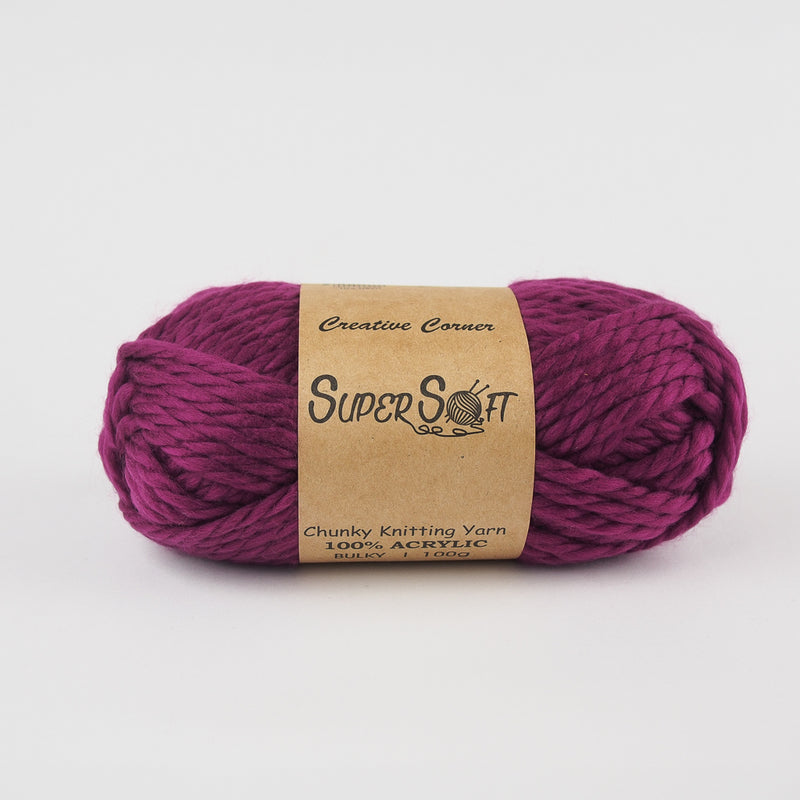 Creative Corner Supersoft Chunky Yarn (12 colours available) - Oz Yarn