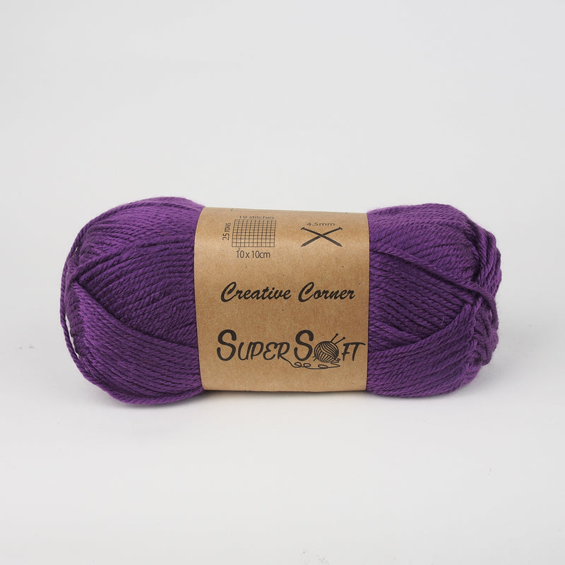 Creative Corner Super Soft yarn 8 ply 100g (35 colours available) - Oz Yarn