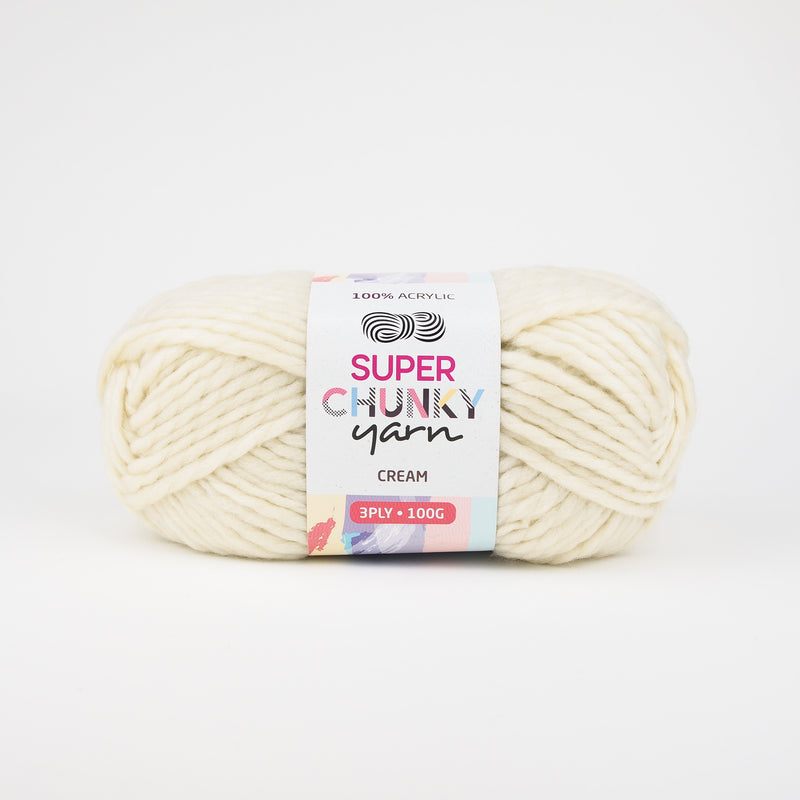 Super Chunky Acrylic Yarn 100g (14 Colours available) - Oz Yarn