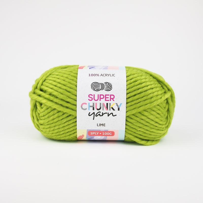 Super Chunky Acrylic Yarn 100g (14 Colours available) - Oz Yarn