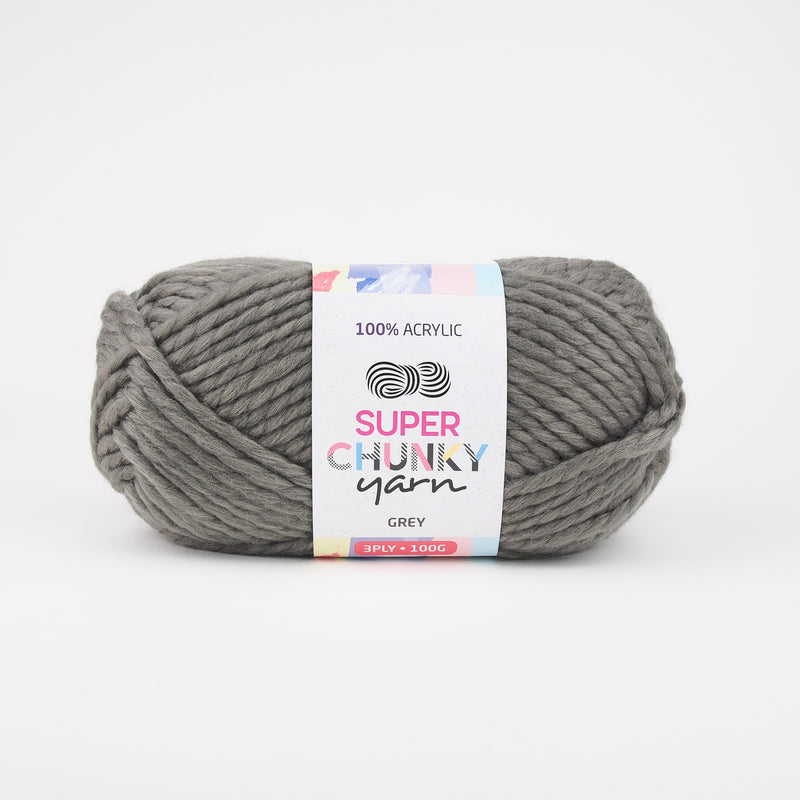 Super Chunky Acrylic Yarn 100g (14 Colours available) - Oz Yarn