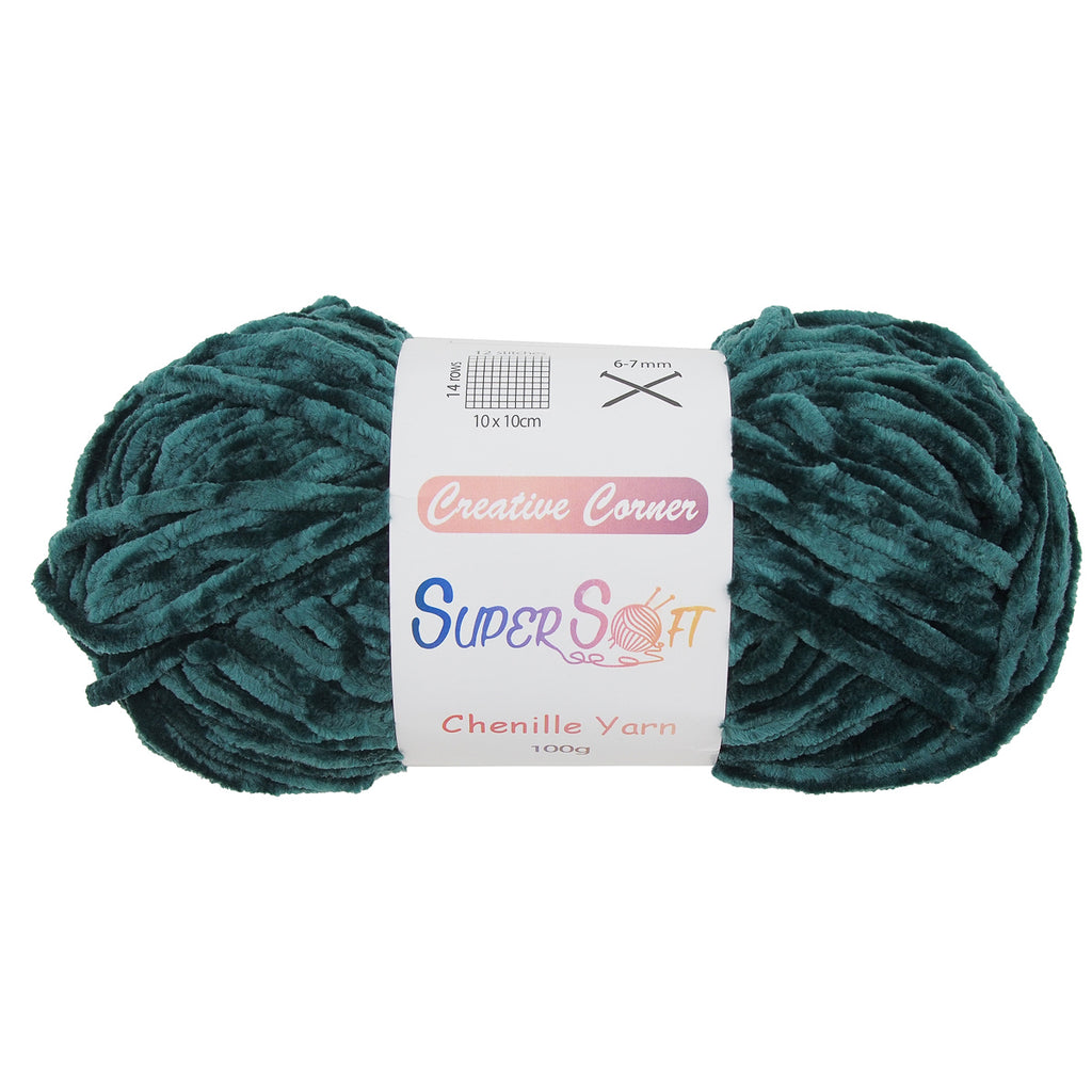 Creative Corner SuperSoft Chenille Chunky Yarn 100g