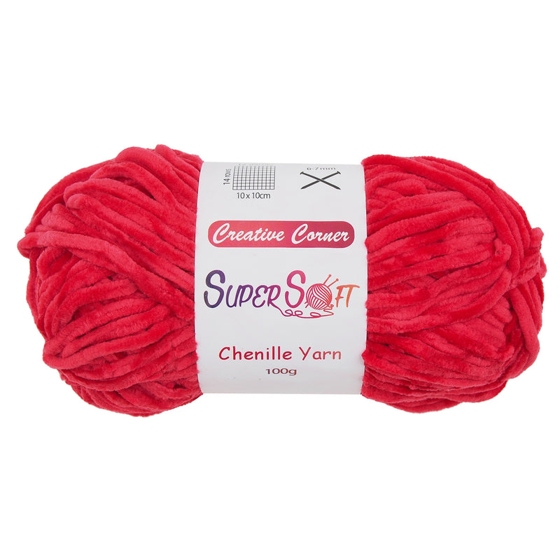 Creative Corner SuperSoft Chenille Chunky Yarn 100g