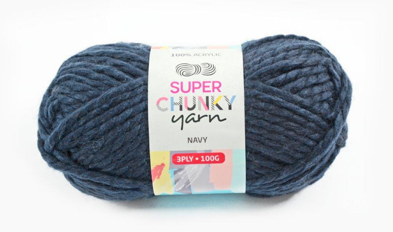 Super Chunky Acrylic Yarn 100g (14 Colours available) - Oz Yarn