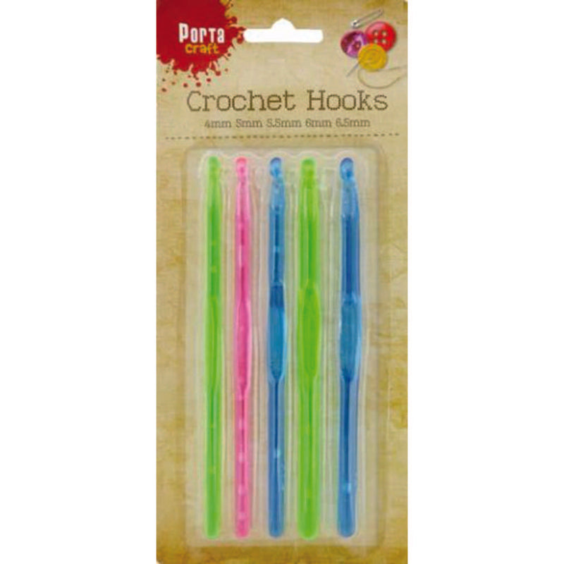 Porta Craft Plastic Crochet Hooks 5pcs